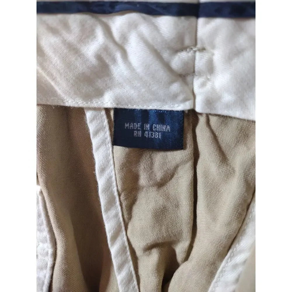 VTG Polo Ralph Lauren Dress Pants 36/30 Beige Linen Silk Formal Office Preppy